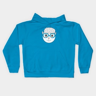 Lamb wearing Glasses Kids Hoodie